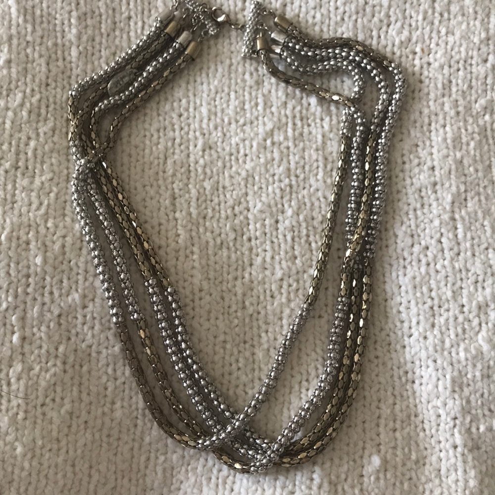 Gold and silver necklace
